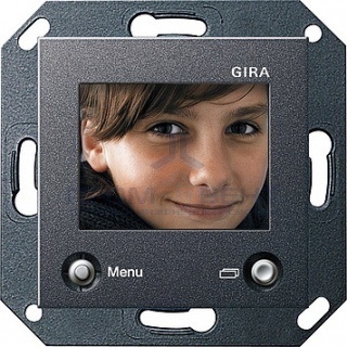 Цветной TFT-дисплей для домофона Gira System 55 Антрацит