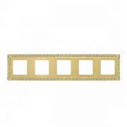 Рамка на 5 пост гор./верт., цвет bright gold