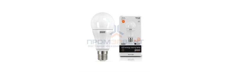 Лампа Gauss LED Elementary A60 12W E27 2700K 1/40