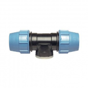 Тройник с переходом на внутреннюю резьбу UNIDELTA 1007 - 63 x 1"1/4 (винтовой, для труб ПНД)