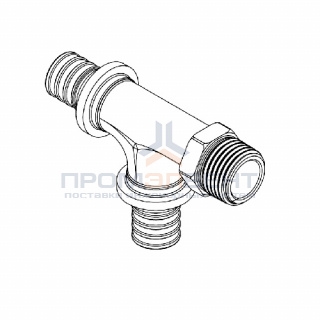 Тройник с переходом на наружную резьбу REHAU RX - 20 x 1/2" (бронза, для труб серии RAUTITAN)