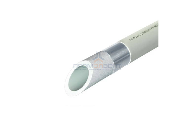 Труба полипропиленовая FV-Plast STABIOXY - 50 x 5,6 (PP-RCT/Al/P-RCT, PN10, штанга 4м, цвет серый)