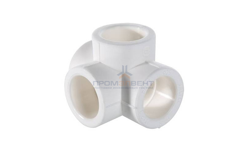 Крестовина двухплоскостная VALTEC VTp.778 - 32 (для полипропиленовых труб под пайку, цвет белый)