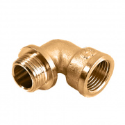 Отвод 90° с упором латунный резьбовой STOUT (НР/ВР) - 2"