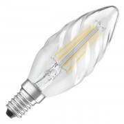 Лампа филаментная светодиодная свеча витая Osram LED Retrofit CLAS BW 40 4W/827 470lm E14 Filament