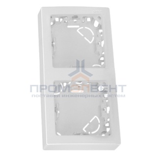 Рамка 2 поста вертикальный 75х146 мм Simon 73 Loft, белый