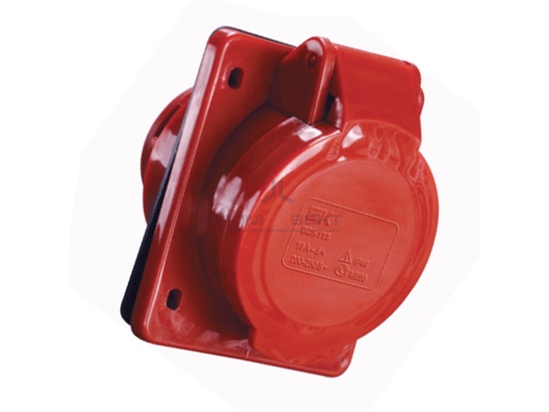 Розетка 424 скрытая 3Р+РЕ 32А 380В IP44 ИЭК