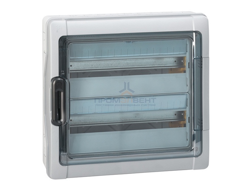 Бокс Legrand Plexo IP65 накладной на 36 (2х18) модулей с шинами N+PE с прозрачной дверью