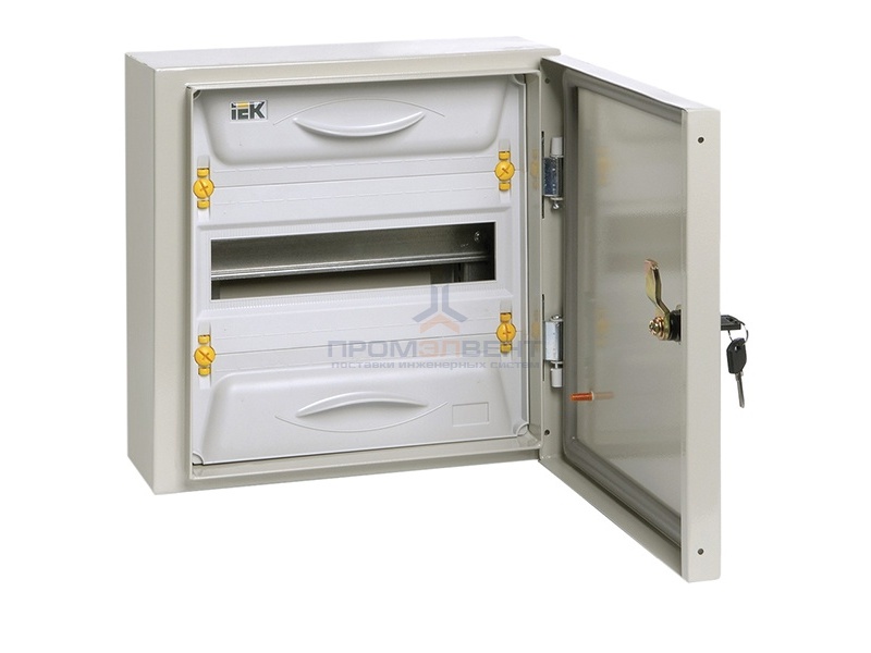 Щит металлический ЩРн-12з-1 74 IP54 UNIVERSAL с шинами N+PE на 12 модулей навесной 315х310х136 ИЭК