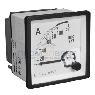 Амперметр Э47 200/5А кл. точн. 1,5 72х72мм